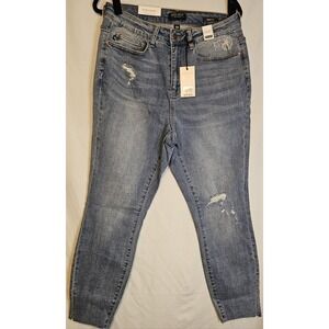 NWT Judy Blue Dandelion Skinny High Waisted Medium Blue size 11W